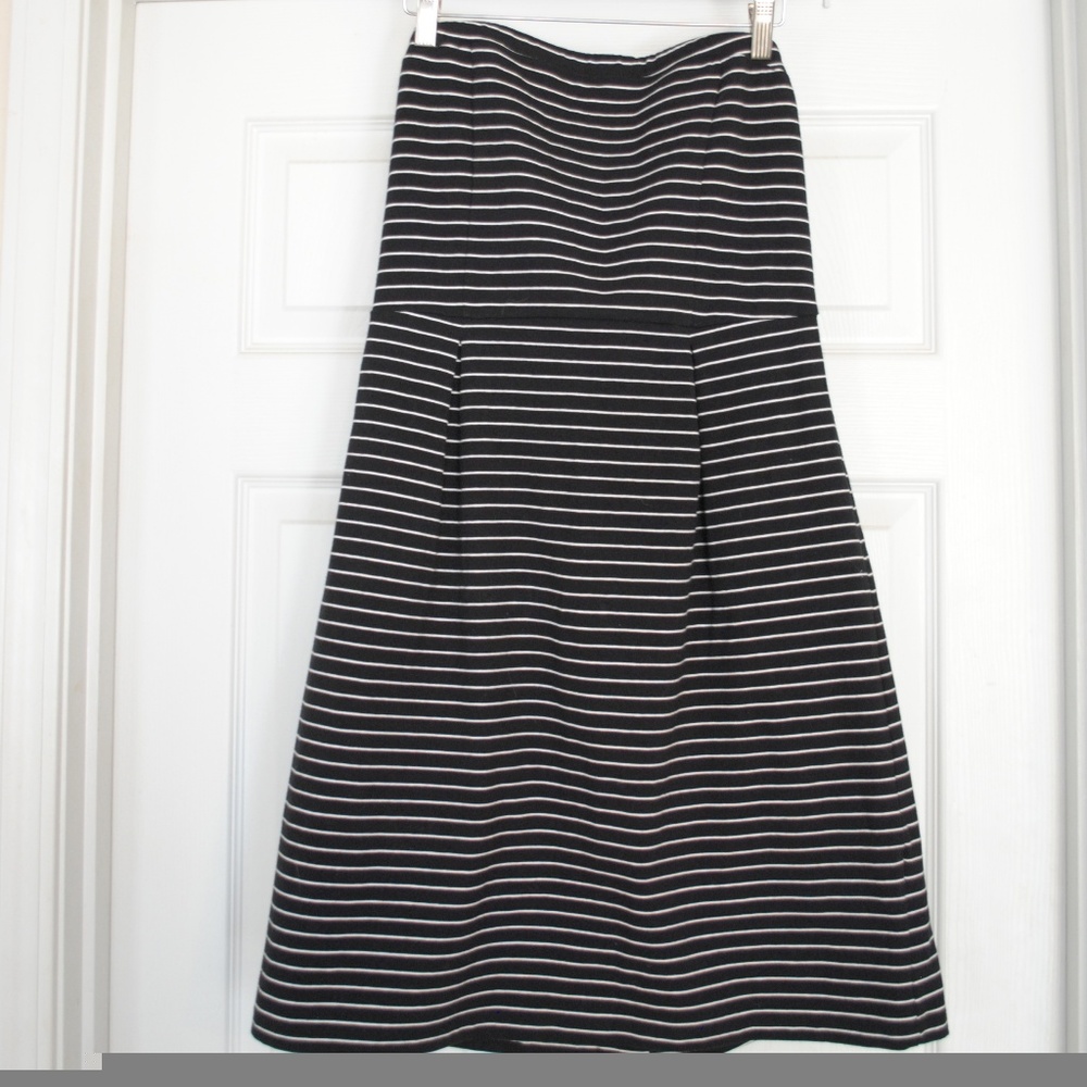 Old Navy Black and White Striped Strapless dress